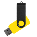 Флеш накопитель USB 2.0 Twister Сolor Mix 16GB, пластик Софт Тач/металл, желтый/черный для нанесения логотипа