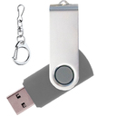 Флеш накопитель Twister 16GB, пластик Софт Тач/металл, серый/серебристый