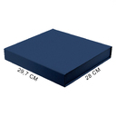 Подарочная коробка, размер 29,7*28,0*4,5 см, Solution Prestige Magnum  Linen с магнитным клапаном, темно-синяя, с ложементом из поролона