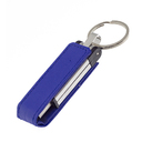 Флеш накопитель USB 2.0 Verona в кожаном чехле 16GB, металл, синий/серебристый для нанесения логотипа