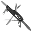 Нож складной многофункциональный  Tools Driver, 7 в 1, черный для нанесения логотипа