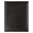 Суперобложка из натуральной кожи Universal leather размер А5+ , черная,  с блокнотом для нанесения логотипа