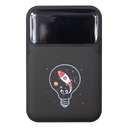 Внешний аккумулятор (powerbank) «Lumen» Print Sample, софт тач, 10 000 mAH, с тремя зарядными шнурами, 22,5W super fast charge, Power Delivery (PD) 20W (dfnn), QC3.0, черный для нанесения логотипа