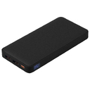Внешний аккумулятор (powerbank)  «WeCharge Soft Touch»,  10 000 mAH, Power Delivery (PD) 25.5W, со светящимся логотипом после гравировки, c цифровым дисплеем для контроля заряда, черный для нанесения логотипа