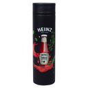 Термос Balance Print Sample "Heinz" вакуумный стальной, 500 мл, пластиковая крышка, черный, матовый