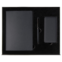 Набор подарочный Solution Prestige Yota Trio (Ежедневник Flexy Latte Soft Touch Black Edition Color А5, Внешний аккумулятор (powerbank) «WeCharge Soft Touch», Ручка Grand Attashe металлическая,) в подарочный коробке, черный
