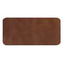 Шеврон Rectangle Smooth Leather размер 60*30 мм, коричневый, со скругленными углами