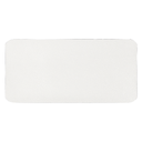 Шеврон Rectangle Cowhide размер 60*30 мм, белый, со скругленными углами для нанесения логотипа