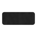 Шеврон Rectangle Smooth Leather размер 75*29 мм, черный, со скругленными углами