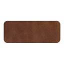 Шеврон Rectangle Smooth Leather размер 75*29 мм, коричневый, со скругленными углами