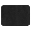 Шеврон Rectangle Smooth Leather размер 50*70 мм, черный, со скругленными углами