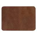 Шеврон Rectangle Smooth Leather размер 50*70 мм, коричневый, со скругленными углами для нанесения логотипа