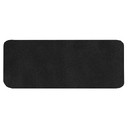 Шеврон Rectangle Smooth Leather размер 50*20 мм, черный, со скругленными углами для нанесения логотипа