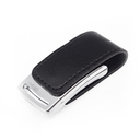 Флеш накопитель Shine, USB 2.0 64GB, металл/кожзам, серебро/черный