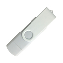 Флеш накопитель USB 2.0/OTG Twister Smart 16GB, пластик Софт Тач/металл, белый/белый для нанесения логотипа