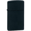 Зажигалка Zippo Slim Matt, матовая черная для нанесения логотипа