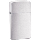 Зажигалка Zippo Slim Brushed, матовая серебристая для нанесения логотипа