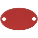 Шильдик металлический Alfa Oval, красный для нанесения логотипа