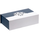 Коробка Snowish, синяя с белым для нанесения логотипа
