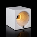 Bluetooth-колонка с подсветкой Volumetric, белая для нанесения логотипа