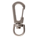 Застежка-карабин Snap Hook, S, серебристая для нанесения логотипа