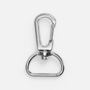 Застежка-карабин Snap hook, M, серебристая (хром) для нанесения логотипа