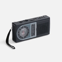 Bluetooth-колонка с радио Comradio, черная для нанесения логотипа