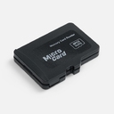 Органайзер для карт памяти и SIM с кардридером Multitask, черный для нанесения логотипа