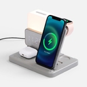 Зарядная станция с электронными часами и подсветкой Large Charge ver.3, серая для нанесения логотипа