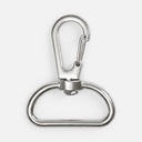 Застежка-карабин Snap Hook, L, серебристая (хром)