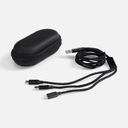 Кабель Triple Charge в футляре ver.2, черный для нанесения логотипа