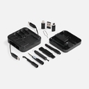 Набор для ухода за гаджетами со складным кабелем aceCase, черный для нанесения логотипа