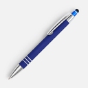 Ручка шариковая Sansen Soft Touch со стилусом, синяя для нанесения логотипа