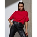 Футболка Oversize Premium, красная, размер S