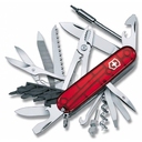 Офицерский нож CyberTool L, полупрозрачный красный для нанесения логотипа