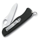 Солдатский нож с фиксатором лезвия Sentinel One Hand Clip, черный для нанесения логотипа