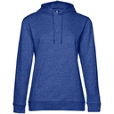 Толстовка с капюшоном женская Hoodie, ярко-синий меланж, размер L