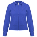 Толстовка женская Hooded Full Zip ярко-синяя, размер L