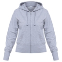 Толстовка женская Hooded Full Zip серый меланж, размер XXL