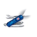 Нож-брелок VICTORINOX Signature Lite, 58 мм, 7 функций, полупрозрачный синий