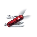 Нож-брелок VICTORINOX Swiss Lite, 58 мм, 7 функций, полупрозрачный красный