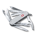 Нож-брелок VICTORINOX Mini Champ Alox, 58 мм, 15 функций, алюминиевая рукоять, серебристый для нанесения логотипа