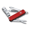 Нож-брелок VICTORINOX NailClip 580, 65 мм, 8 функций, красный для нанесения логотипа