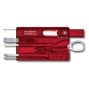 Швейцарская карточка VICTORINOX SwissCard Classic, 10 функций, полупрозрачная красная для нанесения логотипа