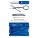Швейцарская карточка VICTORINOX SwissCard Classic, 10 функций, полупрозрачная синяя для нанесения логотипа