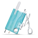 Швейцарская карточка VICTORINOX SwissCard Nailcare, 13 функций, полупрозрачная бирюзовая