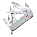 Нож перочинный VICTORINOX Farmer X Alox, 93 мм, 10 функций, алюминиевая рукоять, серебристый для нанесения логотипа