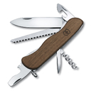 Нож перочинный VICTORINOX Forester, 111 мм, 10 функций, с фиксатором лезвия, деревянная рукоять для нанесения логотипа