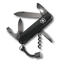 Нож перочинный VICTORINOX Spartan Onyx Black, 91 мм, 12 функций, чёрный, со шнурком в комплекте для нанесения логотипа