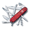 Нож перочинный VICTORINOX Huntsman, 91 мм, 15 функций, полупрозрачный красный